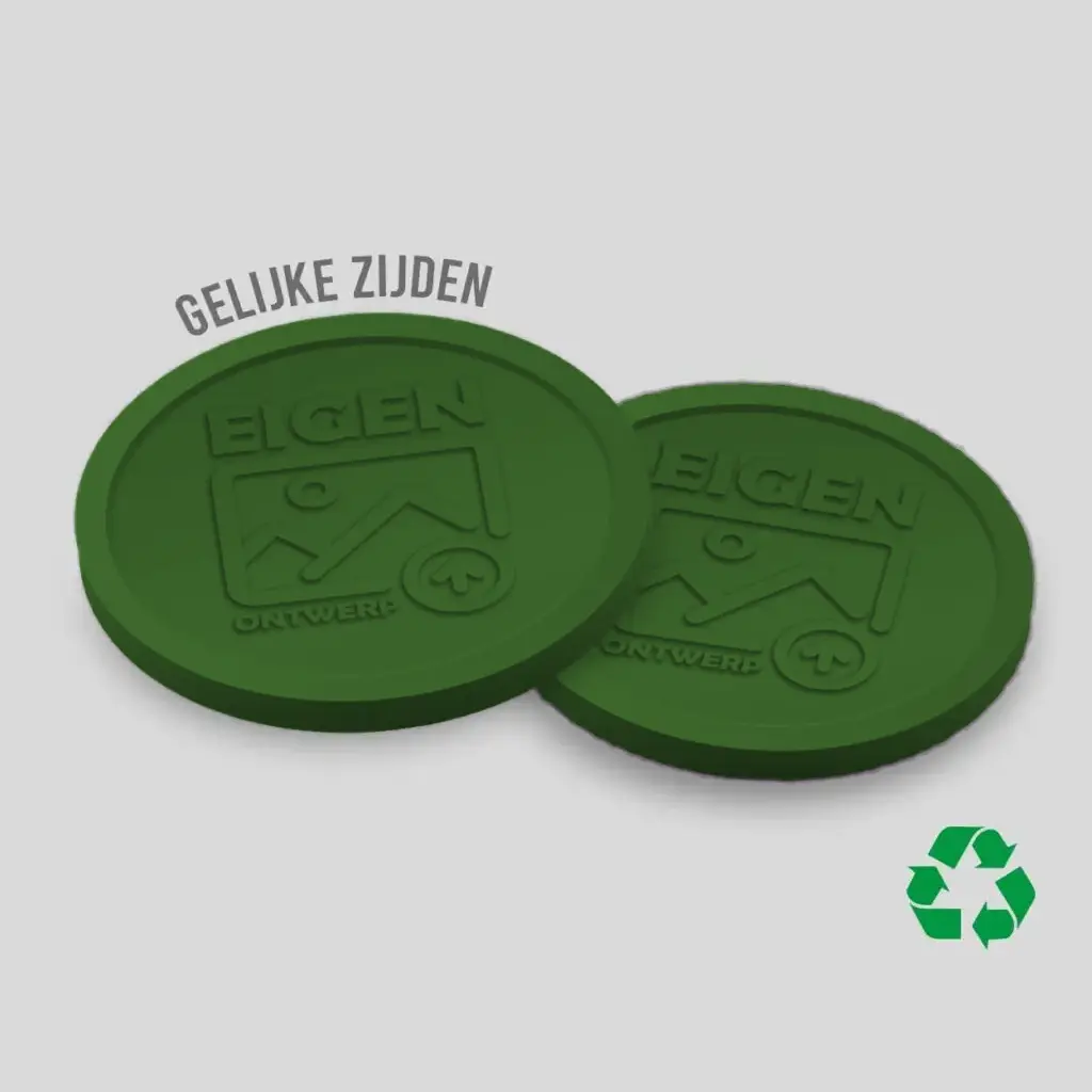 Eco-Relief-Wertmarken 29 mm | beidseitig gleich | Eigenes Design hochladen