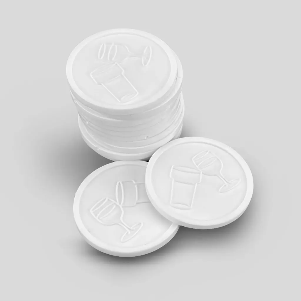 Relief-Wertmarken 29 mm | Bier & Wein
