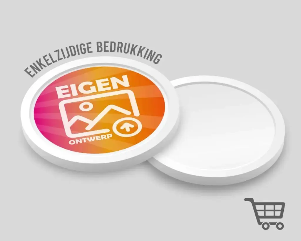 1-Euro-Einkaufswagenchip 23 mm | eigenes Design | einseitig bedruckt