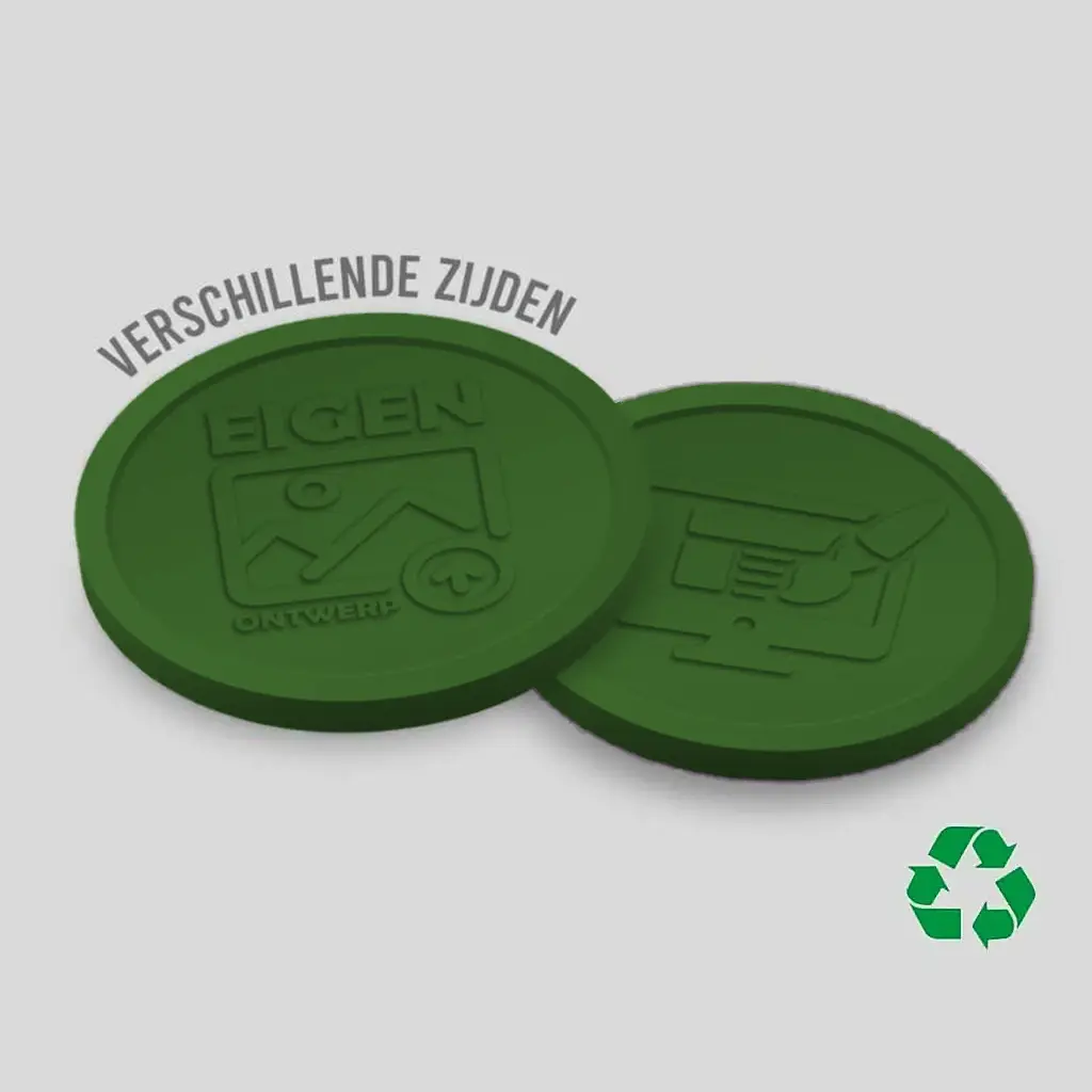 Eco-Relief-Wertmarken 29 mm | beidseitig unterschiedlich | Eigenes Design hochladen