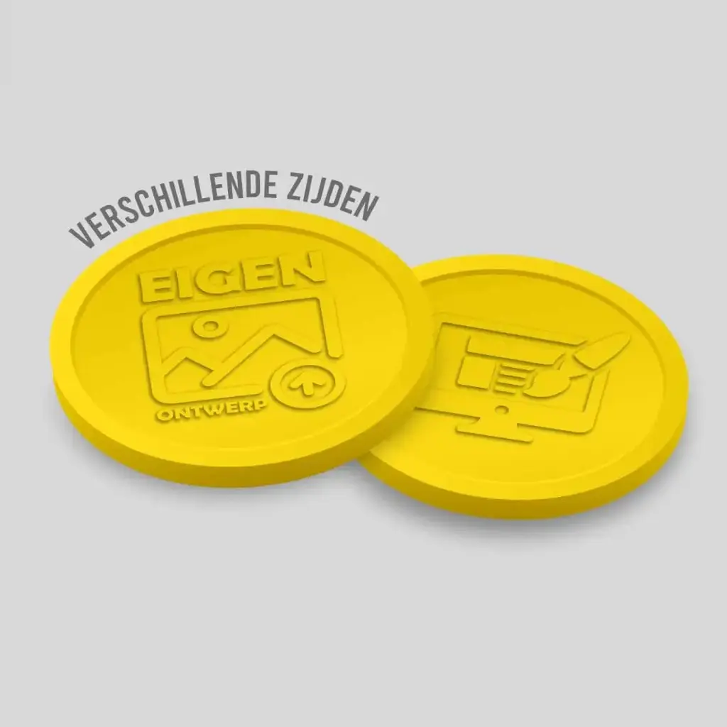 Relief-Wertmarken 29 mm | beidseitig unterschiedlich | Eigenes Design hochladen