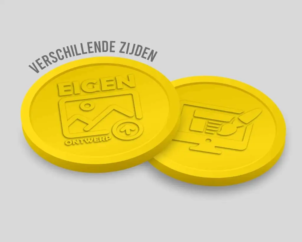 Relief-Wertmarken 29 mm | beidseitig unterschiedlich | eigenes Design
