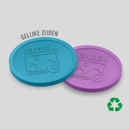 Eco-Relief-Wertmarken 29 mm | beidseitig gleich | Eigenes Design hochladen